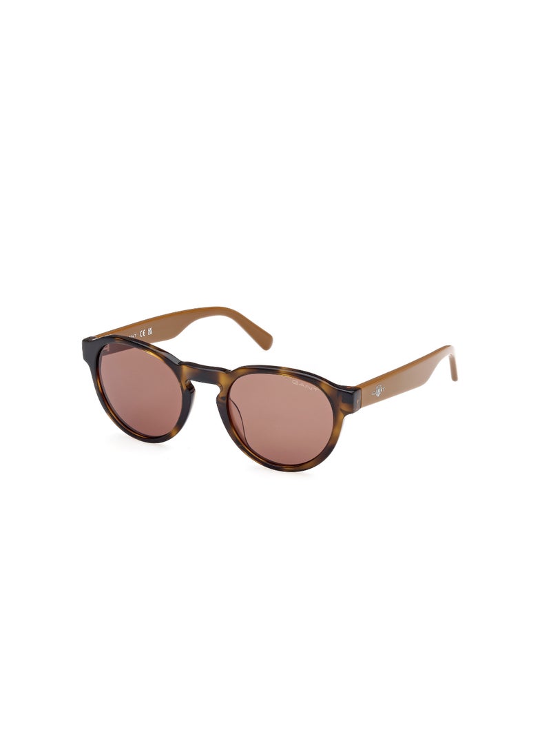 GANT FULL RIM MALE ROUND BROWN ACETATE SUNGLASSES - Image 1
